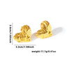 Wholesale Pleated Love Titanium Steel Earrings Light Luxury Heart Shape Electroplating For Women