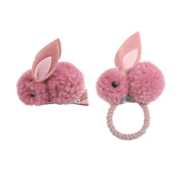 Wholesale Plush Animal Rabbit Hair Accessories Handmade For Children