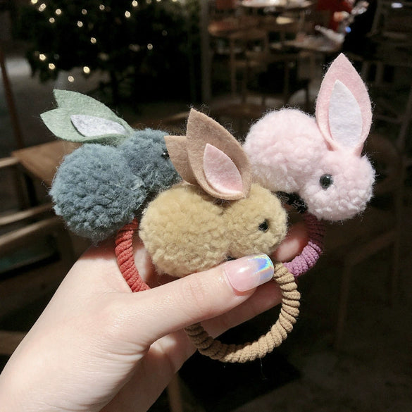 Wholesale Plush Animal Rabbit Hair Accessories Handmade For Children