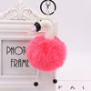 Wholesale Plush Cute White Swan Fur Ball Keychain Pendant