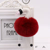 Wholesale Plush Cute White Swan Fur Ball Keychain Pendant