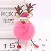 Wholesale Plush Fawn Fur Ball Elk Christmas Keychain Bag Pendant