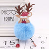 Wholesale Plush Fawn Fur Ball Elk Christmas Keychain Bag Pendant