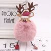 Wholesale Plush Fawn Fur Ball Elk Christmas Keychain Bag Pendant