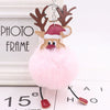 Wholesale Plush Fawn Fur Ball Elk Christmas Keychain Bag Pendant