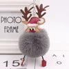 Wholesale Plush Fawn Fur Ball Elk Christmas Keychain Bag Pendant