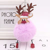 Wholesale Plush Fawn Fur Ball Elk Christmas Keychain Bag Pendant