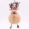 Wholesale Plush Fawn Fur Ball Elk Christmas Keychain Bag Pendant