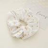 Wholesale Plush Flannel Handmade Star Shaped High Elastic Hair Rings For Autumn And Winter