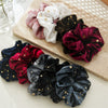 Wholesale Plush Flannel Handmade Star Shaped High Elastic Hair Rings For Autumn And Winter