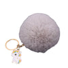 Wholesale Plush Imitation Rex Rabbit Fur Unicorn Ball Keychain Pendant