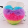 Wholesale Plush Love Keychain Pendant With Colorful Design For Female Suitable As Car Pendant