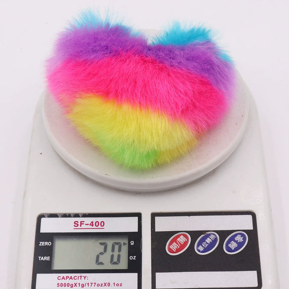 Wholesale Plush Love Keychain Pendant With Colorful Design For Female Suitable As Car Pendant