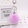 Wholesale Plush Mermaid Fish Scale Fur Ball Key Chain Modern Art Style Bag And Car Pendant