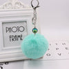 Wholesale Plush Mermaid Fish Scale Fur Ball Key Chain Modern Art Style Bag And Car Pendant