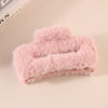 Wholesale Plush Minimalist Geometric Handmade Women's Hair Grab Clip Hair Accessories Headwear