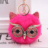 Wholesale Plush Owl Keychain With Imitation Rabbit Fur Ball Cute Style For Bag Or Car Pendant
