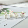 Wholesale Plush Rabbit Plastic Resin Flocking Jewelry Earrings Pendant Accessories
