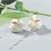 Wholesale Plush Rabbit Plastic Resin Flocking Jewelry Earrings Pendant Accessories