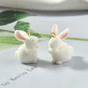 Wholesale Plush Rabbit Plastic Resin Flocking Jewelry Earrings Pendant Accessories