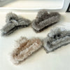 Wholesale Plush Square Grab Clip Hairpin Handmade For Women