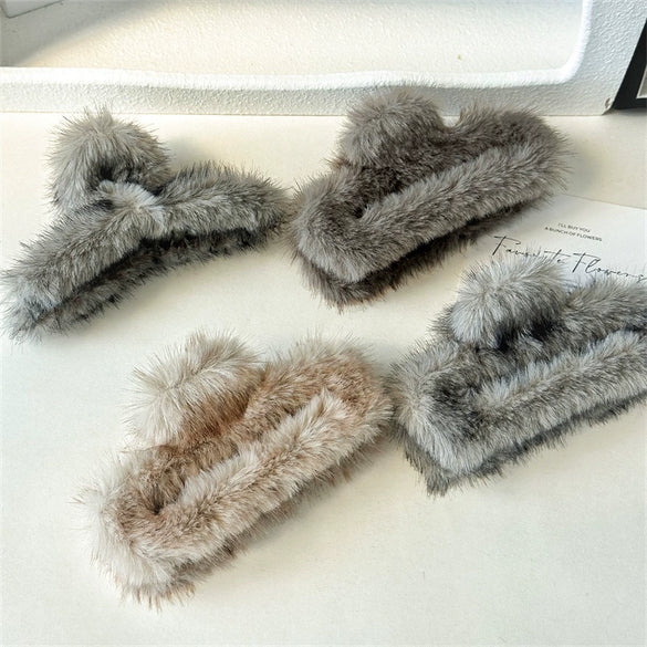 Wholesale Plush Square Grab Clip Hairpin Handmade For Women