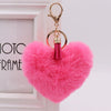 Wholesale Plush Tassel Love Key Chain For Car And Bag