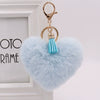 Wholesale Plush Tassel Love Key Chain For Car And Bag