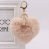 Wholesale Plush Tassel Love Key Chain For Car And Bag