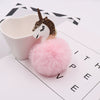 Wholesale Plush Unicorn Keychain With Imitation Rex Rabbit Fur Ball Pendant