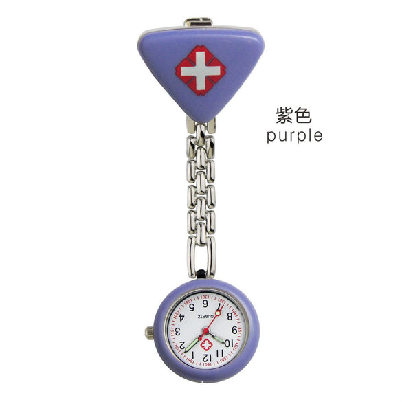 Wholesale Pocket Watch Women's Alloy Case Stainless Steel Strap Triangle Medical Style Quartz
