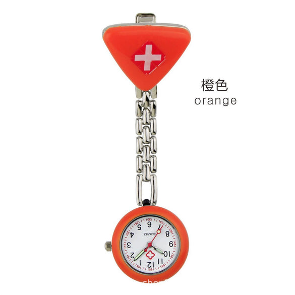 Wholesale Pocket Watch Women's Alloy Case Stainless Steel Strap Triangle Medical Style Quartz