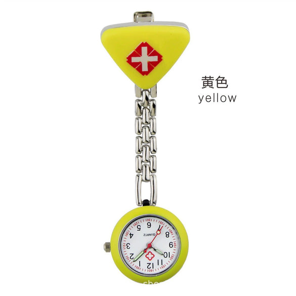 Wholesale Pocket Watch Women's Alloy Case Stainless Steel Strap Triangle Medical Style Quartz