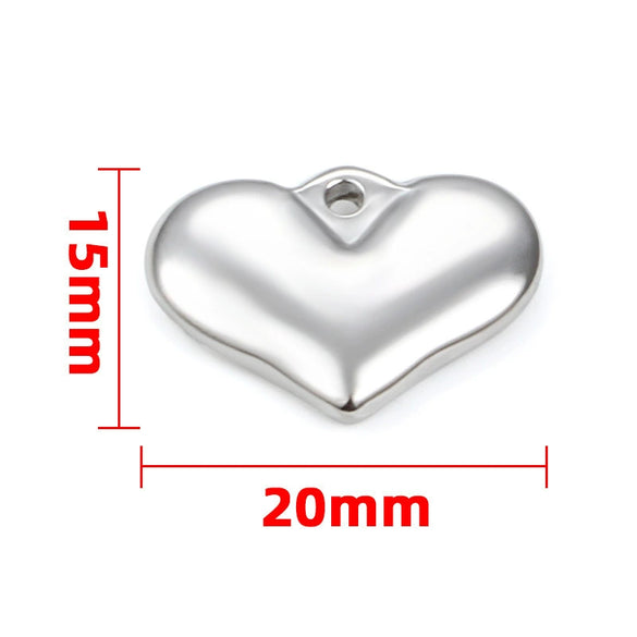 Wholesale Polished Stainless Steel Heart Shaped Personality Love Pendant Jewelry Accessories For Women