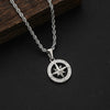 Wholesale Polishing Star Shape Titanium Steel Stainless Steel Twist Chain Pendant Necklace For Unisex