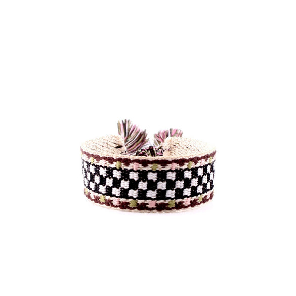 Wholesale Polyester Hand Woven Bracelet With Bohemian Ethnic Style And Letter Design