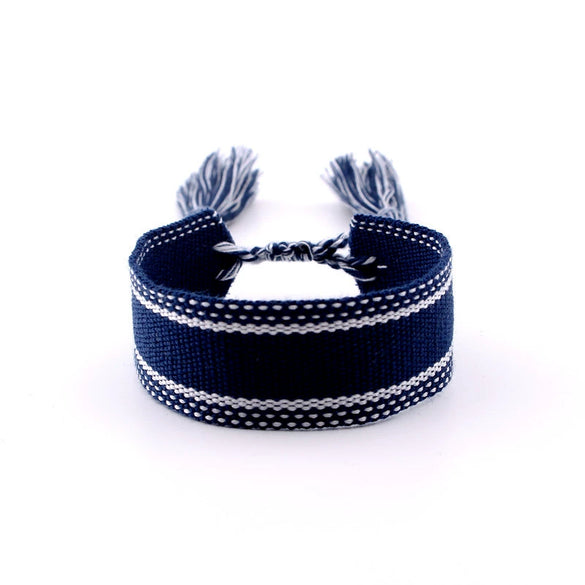 Wholesale Polyester Hand Woven Bracelet With Bohemian Ethnic Style And Letter Design