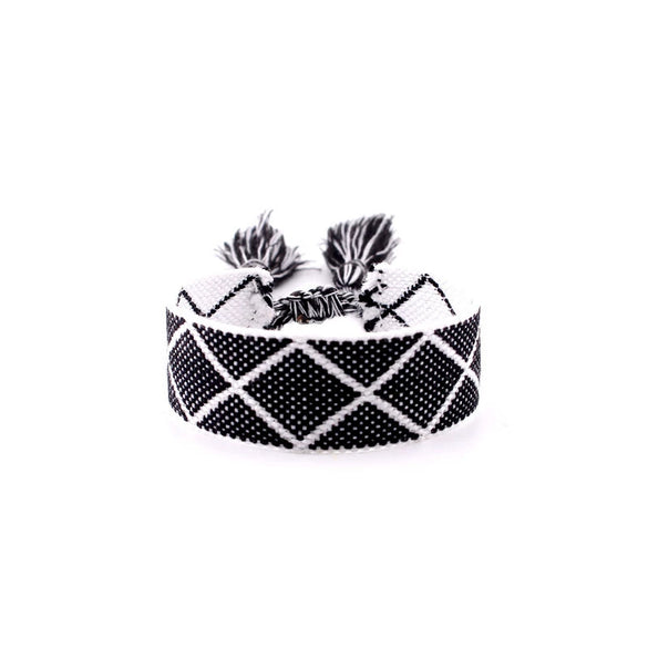 Wholesale Polyester Hand Woven Bracelet With Bohemian Ethnic Style And Letter Design