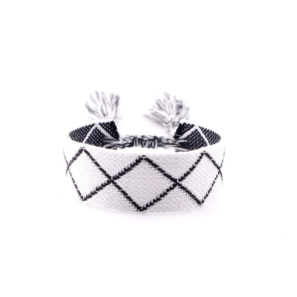 Wholesale Polyester Hand Woven Bracelet With Bohemian Ethnic Style And Letter Design