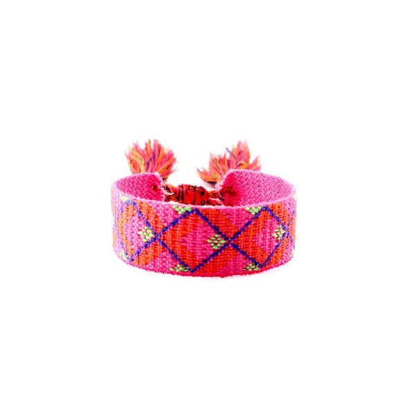 Wholesale Polyester Hand Woven Bracelet With Bohemian Ethnic Style And Letter Design