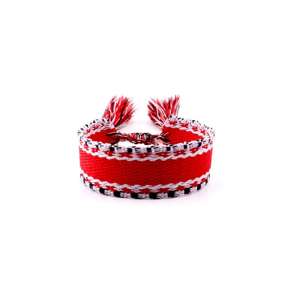 Wholesale Polyester Hand Woven Bracelet With Bohemian Ethnic Style And Letter Design