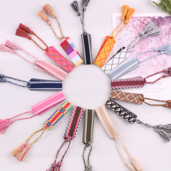 Wholesale Polyester Hand Woven Bracelet With Bohemian Ethnic Style And Letter Design