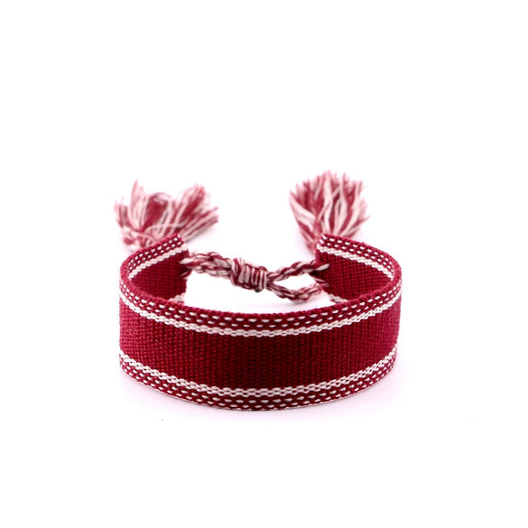 Wholesale Polyester Hand Woven Bracelet With Bohemian Ethnic Style And Letter Design