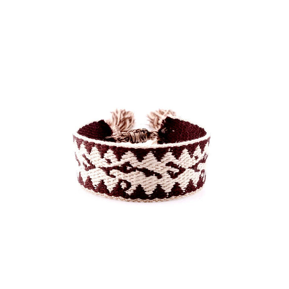 Wholesale Polyester Hand Woven Bracelet With Bohemian Ethnic Style And Letter Design