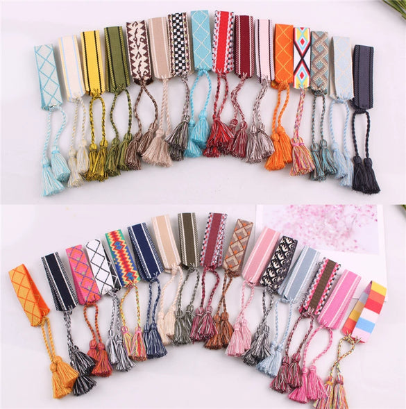 Wholesale Polyester Hand Woven Bracelet With Bohemian Ethnic Style And Letter Design