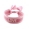 Wholesale Polyester Hand Woven Bracelet With Bohemian Ethnic Style And Letter Design