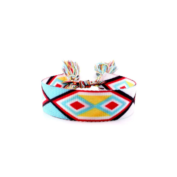Wholesale Polyester Hand Woven Bracelet With Bohemian Ethnic Style And Letter Design
