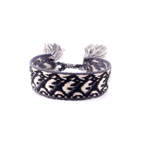 Wholesale Polyester Hand Woven Bracelet With Bohemian Ethnic Style And Letter Design