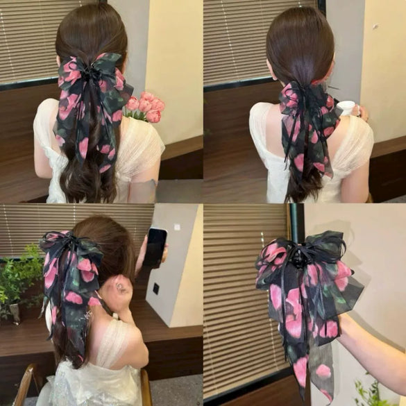 Wholesale Ponytail Clip Fabric Handmade Lovely Minimalist Style Hairpin
