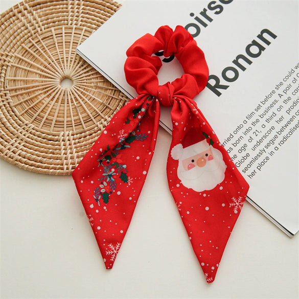 Wholesale Ponytail Hair Ring Headdress Handmade Fabric With Festive Elements